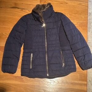 Joules Navy Quilted Puffer Jacket